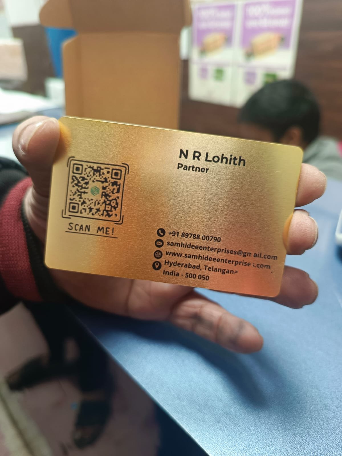 Gold Metal Smart Business Card